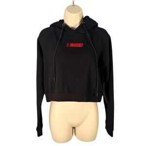 LF The Brand Hoodie Medium Black Red Undrgrnd3 Underground Thick Cotton Cropped